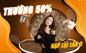 Tặng 50% Cho Lần Nạp Thứ Hai SBOBET Cực Hấp Dẫn